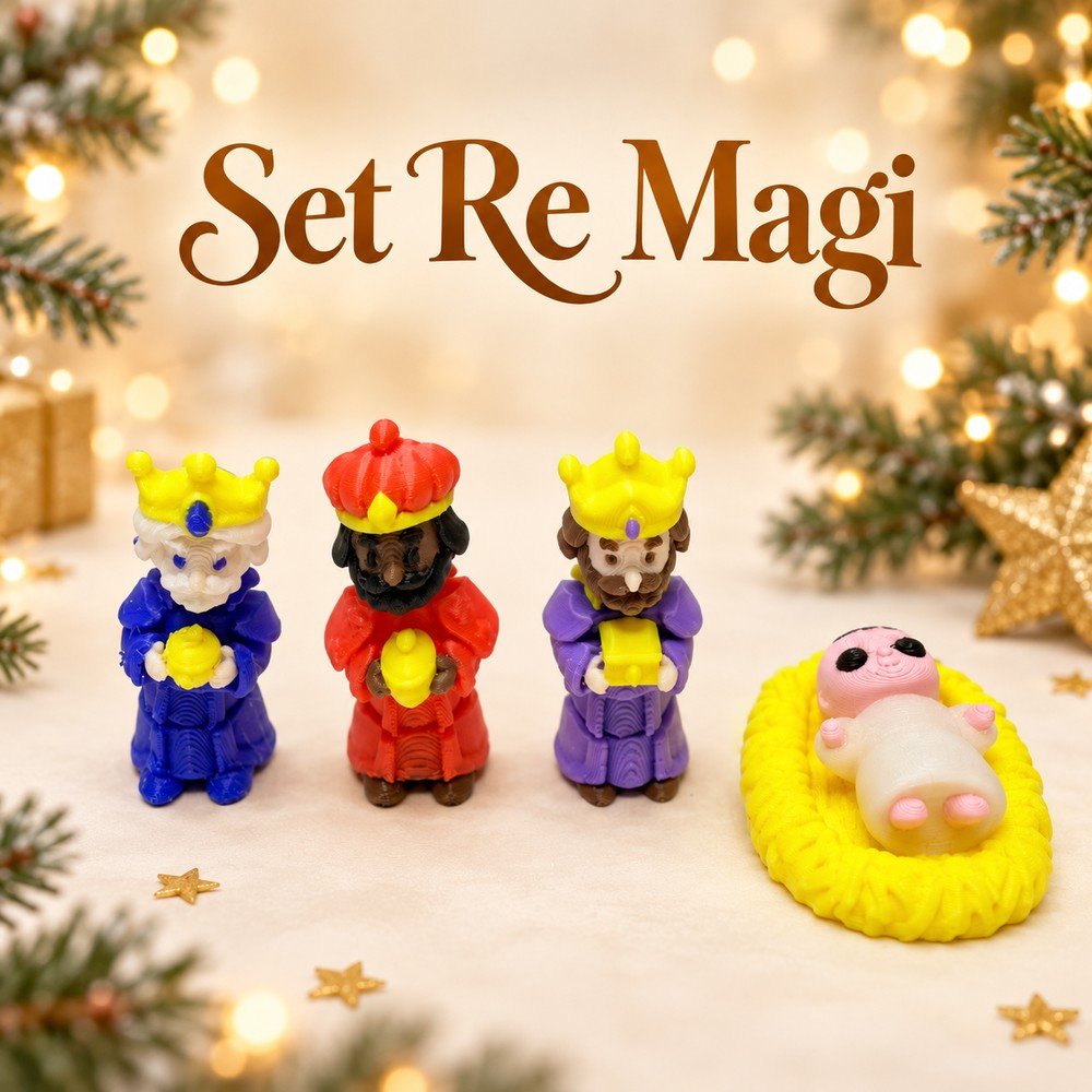 Set Re Magi AIRA – Tre Re Magi e Gesù Bambino Glow